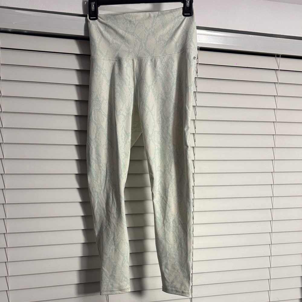 Fabletics White Snake Print Leggings